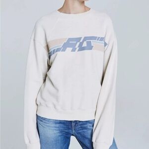 AG Adriano Goldscmied Womens's Fenno Log Sleeve Sweatshirt Medium